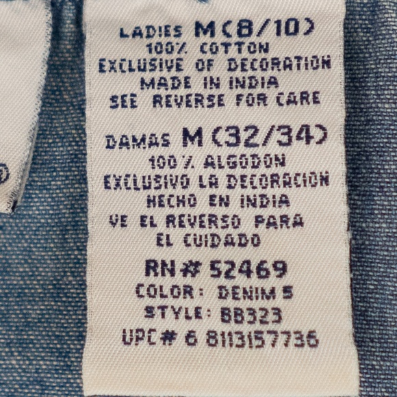 Bobbie Brooks Chambray Button Down M Top - Picture 7 of 8